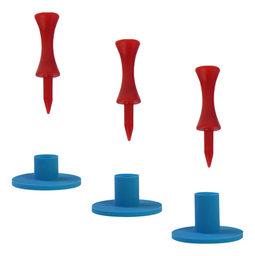 3 Soporte En T Para Golf, Soporte Para Pelota De Golf, Rojo