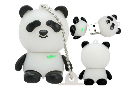 Memoria Usb Flash Drive Panda - Negro/blanco,