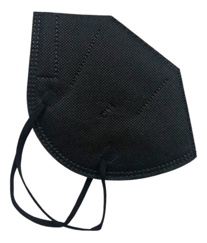 Imagen 6 de 6 de Cubrebocas Kn95 Tapabocas Mascarilla Negro 10 Piezas