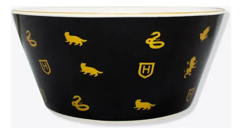Kit Caneca Prato Bowl Cerâmica Harry Potter Gold | Frete grátis
