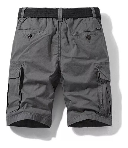 Shorts Cargo Para Hombre Con Bolsillos Sueltos 95% Algodón