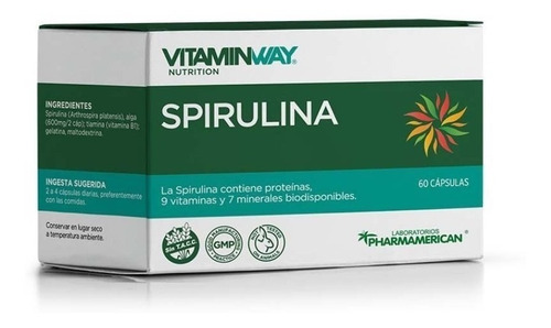 Imagen 1 de 1 de Spirulina Vitamin Way Suplemento Dietario X 60 Capsulas
