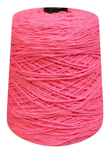 Linha Crochê Colorida 6 Fios Barbante Tricô 600 Gramas Prial Cor Rosa Neon