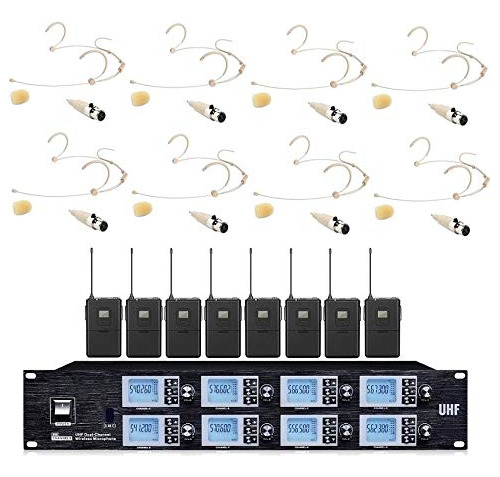 Bolymic Iglesia Sistema Inalambrico Canal Uhf Microfono Para