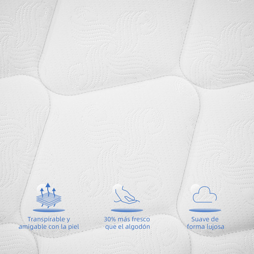 Zocalo Colchón Queen Size En Caja Memory Foam 150x190x22cm