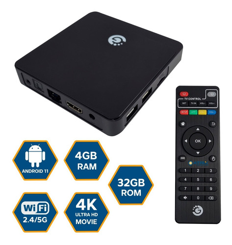 Tv Box Max Goldtech 32 4k Ultra Hd Hdmi Usb Disney Hbo Ax