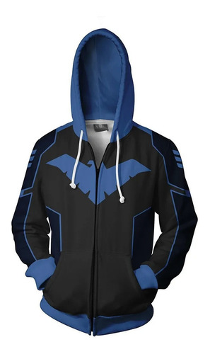 Dc Batman Robin Superhéroe Nightwing Sudadera Con Cremallera