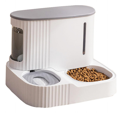 Comedero Automático Para Gatos Kit Temporizador Gravedad Mod Gris