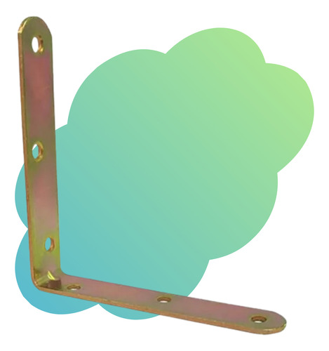 6 Cantoneira Reforçada Suporte Apoio L Aço 8x8 Cm 1,9 Cm