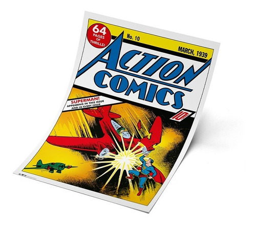 Poster Super Man Escenas Action Comics Varios Modelos 
