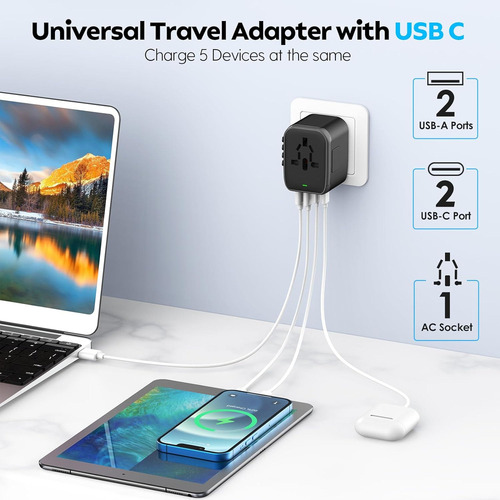 ¡ Jmfone Adaptador Universal De Viaje, Enchufe