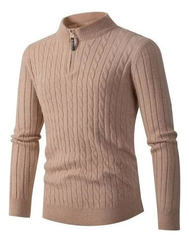 Sudadera De Cuello Alto Con Cremallera Para Hombre