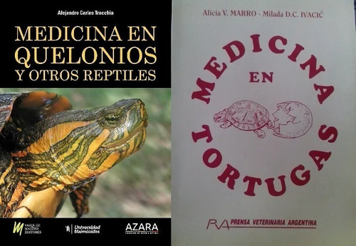 Combo 2 Libros Medicina Tortugas Quelonios Y Otros Reptiles