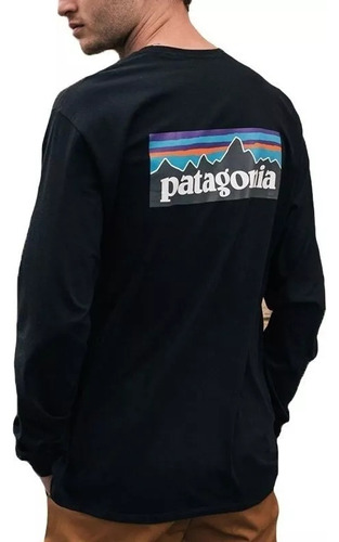 Playera Orgánica De Manga Larga Con Logo P-6 Patagonia