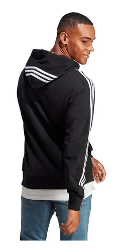 Sudadera adidas Essentials French Terry 3 Bandas Hombre Negr