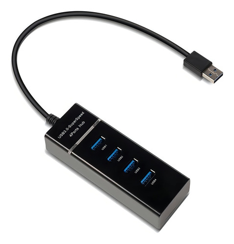 Hub 4 Portas Usb 3.0 Preto