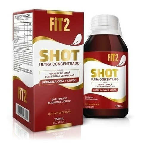 Shot Vinagre De Maçã Fit2 Emagrecedor Colágeno Original 1un