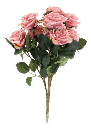 Flores Artificiales Realistas De Rosa Francesa Con Colores