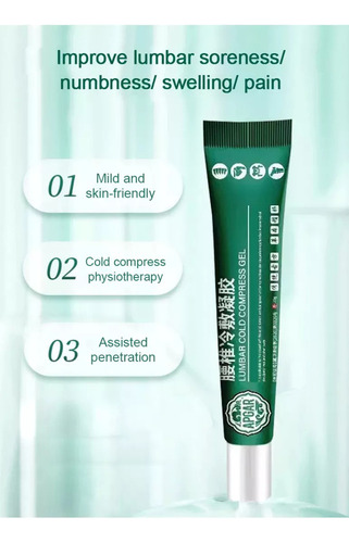 3 Unidades De Gel De Compresión En Frío Tipo Lumbar