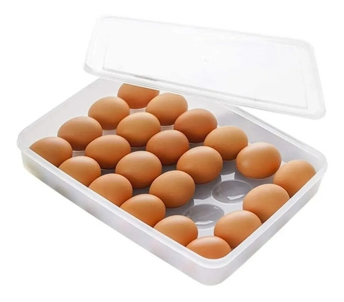 Huevera Organizador De Huevos Bandeja Para 24 Huevos C/ Tapa