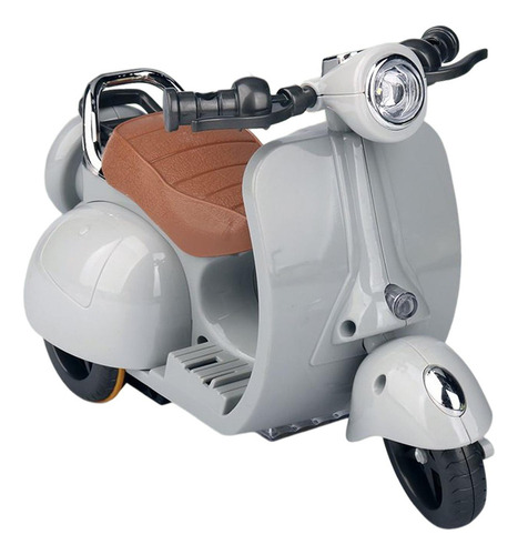 Motocicleta Giratoria Acrobática Con Música Y Luz, Gris