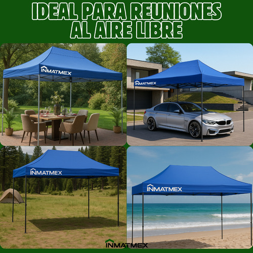 Toldo Inmatmex CARPA 3X4.5 AZUL color azul retráctil