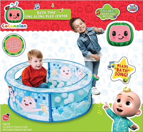Cocomelon Cantar Baño Bath Time Sing Along 20 Pelotas Suaves