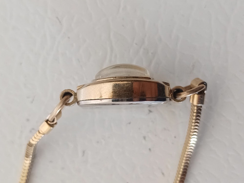 Reloj Benrus De Cuerda Chapa De Oro Antiguo De Dama Dorado Dorado Blanco (Usado)