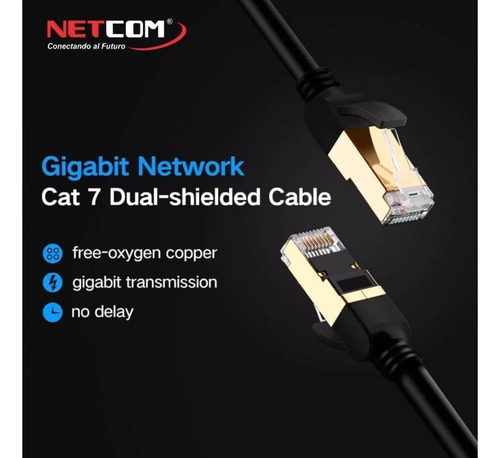 Cable Patch Cord Cat7 Rj45 Stp 30mts 10gbps Netcom
