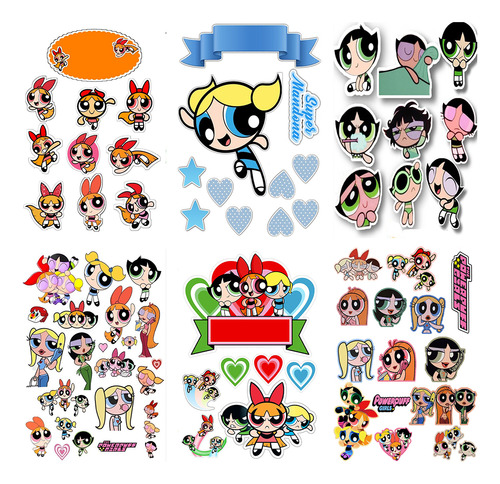 Kit Imprimible Stickers 555 Jpg Dibujos Animados Plancha