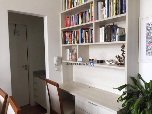 Imagem 6 de 30 de Apartamento Studio Pé Direito Duplo À Venda 35m² C/ 1 Dorm - Mobiliado - 1 Vaga - Campo Belo - Sp - Ap0005