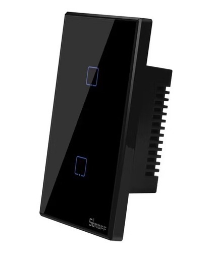 Interruptor De Pared Sonoff Rf De 2 Canales Negro