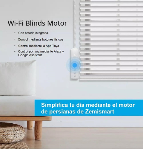 Imagen 6 de 10 de Motor Persiana Inteligente Con Batería Alexa & Google Home