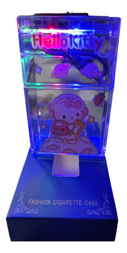 Cigarrera Eléctrica Con Encendedor Y Luz Led, Figuras Rosa Cat