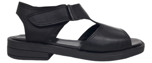 Sandalias Cuero Negro Con Abrojo Mujer 36 Al 40