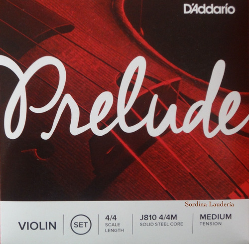 Cuerdas Para Violín 4/4 D'addario Prelude, Originales