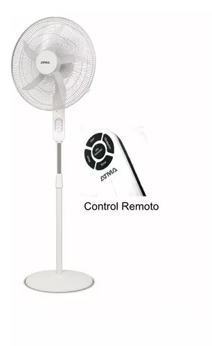 Ventilador de Pie 18 ATMA 65W 3 Velocidades. Control Remoto. Panel Black  Light-(VPA1819E)-96303