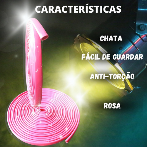 Mangueira Rosa Pink Chata Siliconada Anti-torção 15 Metros