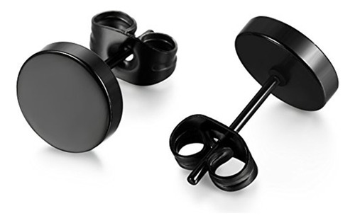 Set De Aros Acero Quirurgico Aros Hombre Mujer Tunel Negro