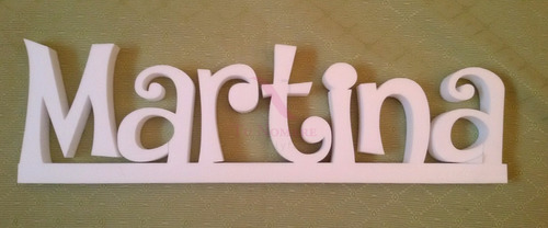 Imagen 4 de 10 de Nombre Pintado 15 Cm X 45 Cm Polyfan Corpóreo Tu Nombre