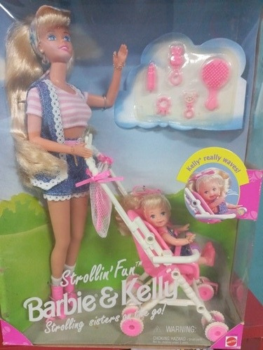 Imagem 4 de 7 de Barbie Kelly Strollin Fun Antiga 1995 80 90 Set Irmã