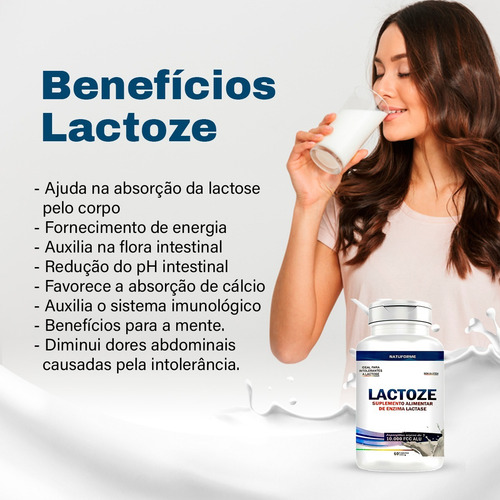 Lactase 10.000 Fcc Alu Intolerância À Lactose 60caps Sem Sabor