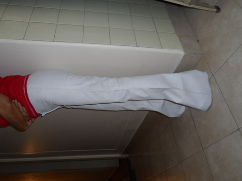 Pantalon Oxford Cuero Blanco