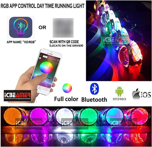 Imagen 2 de 4 de Luz Led Bluetooth Tipo H Para Autos