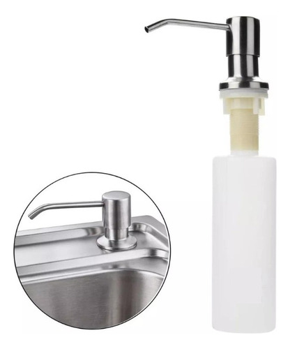 Dispensador De Jabón Embutir Para Piletas Cocina Metal Acra