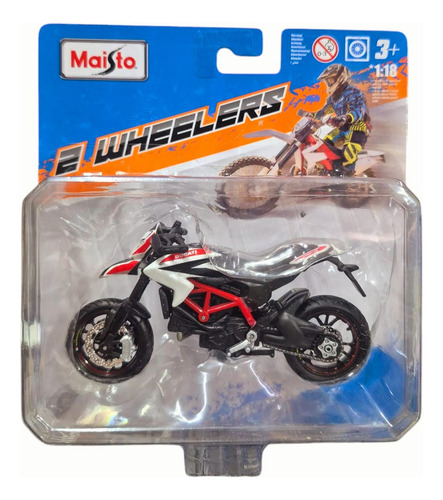 Moto De Colección Maisto 1:18 Color Ducati Hypermotard