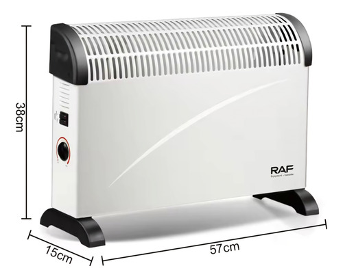 Calefactor Electrico Raf.1176 2000w 3 Niveles De Temperatura