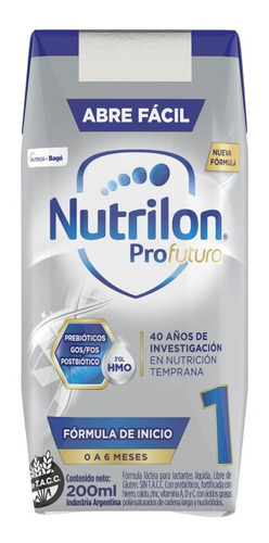 Imagen 2 de 3 de Nutrilon Profutura 1 - Brick 200 Ml X 24 Unidades