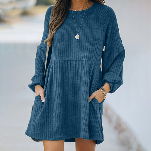 Vestido C For Mujer, Manga De Invierno, Tejido De Cintura M