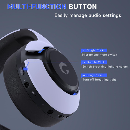 Wireless Gaming Headset Gtheos Captain370 For Ps5/ps4/pc/mac